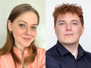 Ilustracja: Studenci geodezji z UPWr i URK ze stypendiami ministra <br />
Wiktoria Kowalczyk i Hubert Małyszek