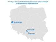 Ilustracja: Waldemar Izdebski szuka powiatów, w których trudności dotykają spółki cywilne